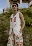 Vrinda Vest - Red Monkey Block Print - CiceroniVestThe Raw India
