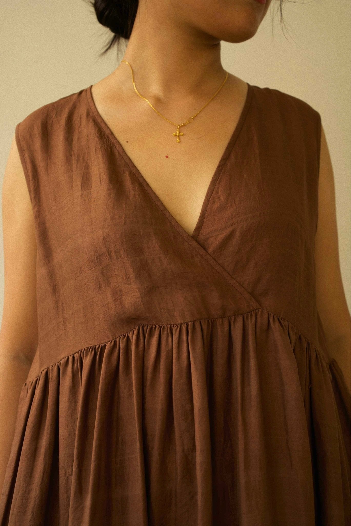 Walnut Angrakha Dress - CiceroniDresseswith N.