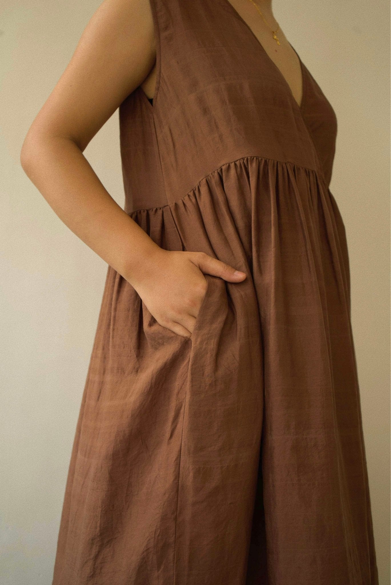 Walnut Angrakha Dress - CiceroniDresseswith N.