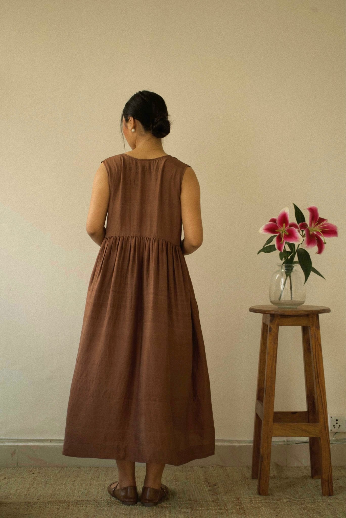 Walnut Angrakha Dress - CiceroniDresseswith N.