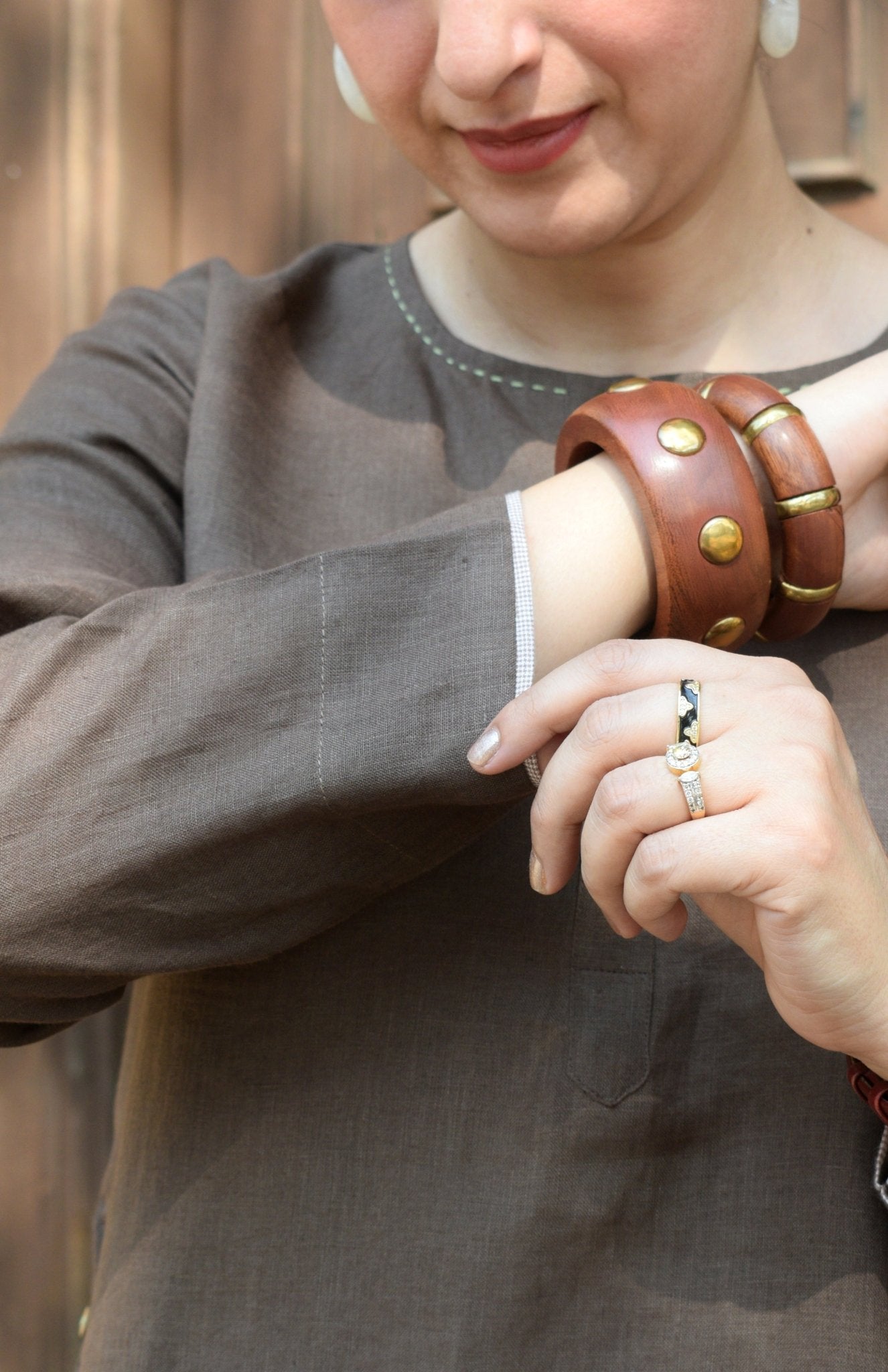 Walnut Brown Linen Co - ord Set - CiceroniKurta Set, Everyday WearHouse of Moxa