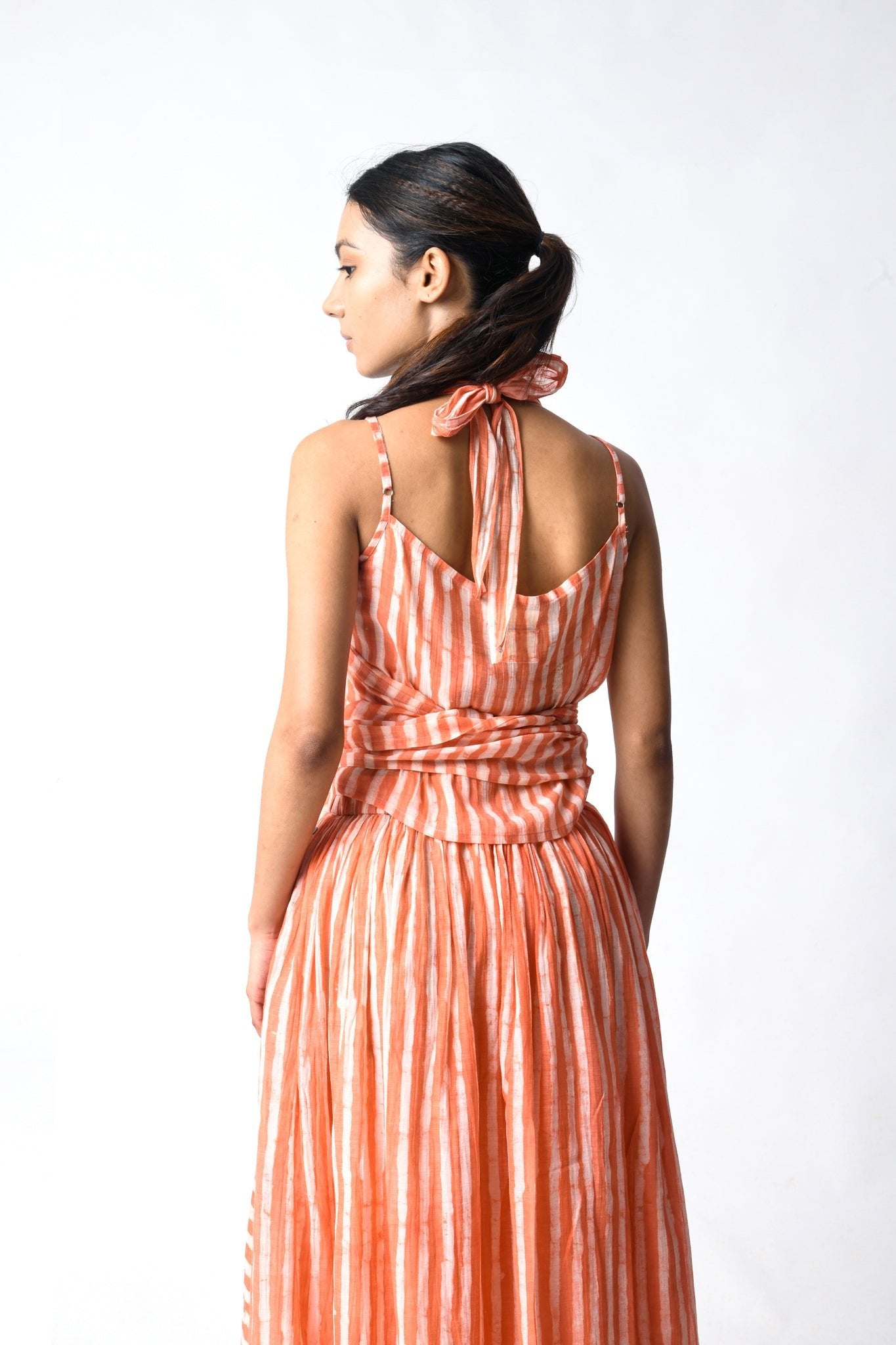 Waspie Coral Cord Set - CiceroniSkirt SetJayati Goenka