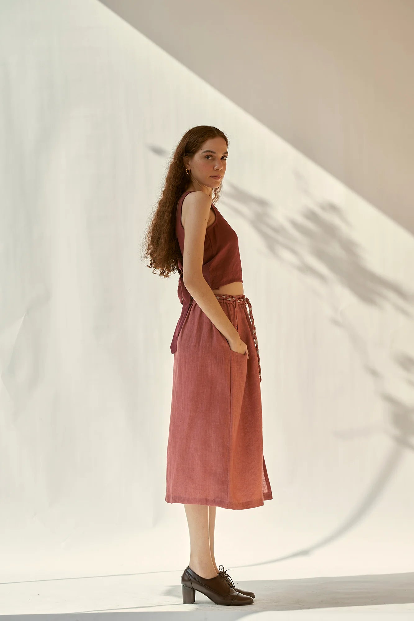 Weekday Set - Burgundy - CiceroniSkirt SetPaeony