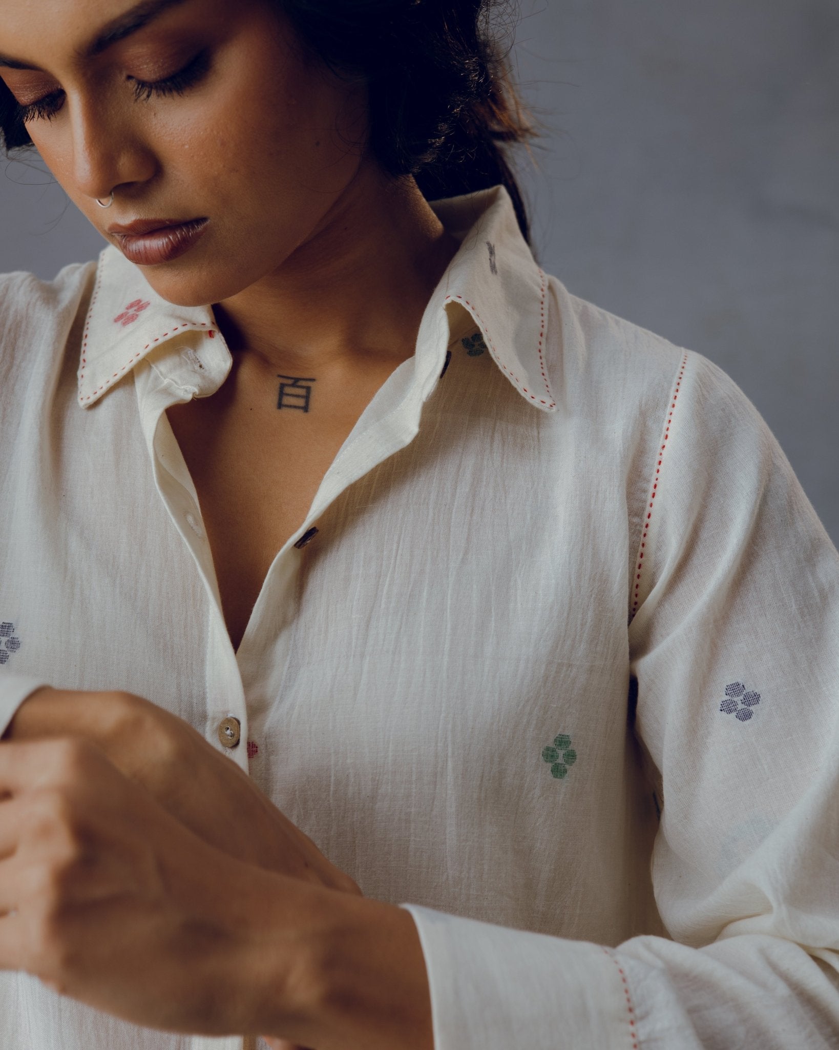 White Ambar Shirt - CiceroniWomen ShirtsGulmohar Calcutta