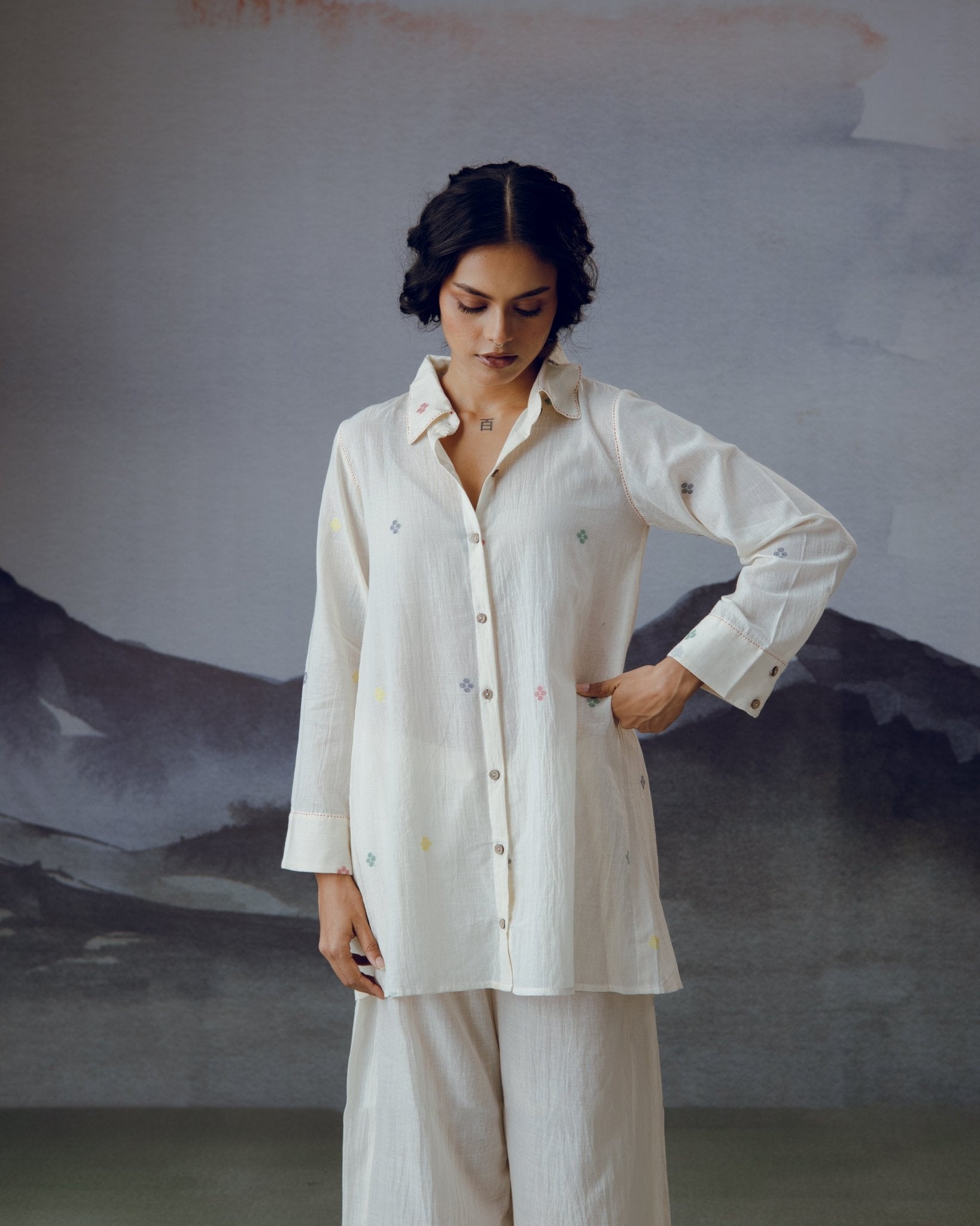 White Ambar Shirt - CiceroniWomen ShirtsGulmohar Calcutta