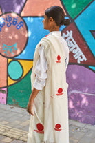 White Bindi Saree - Mul - CiceroniSareePrathaa