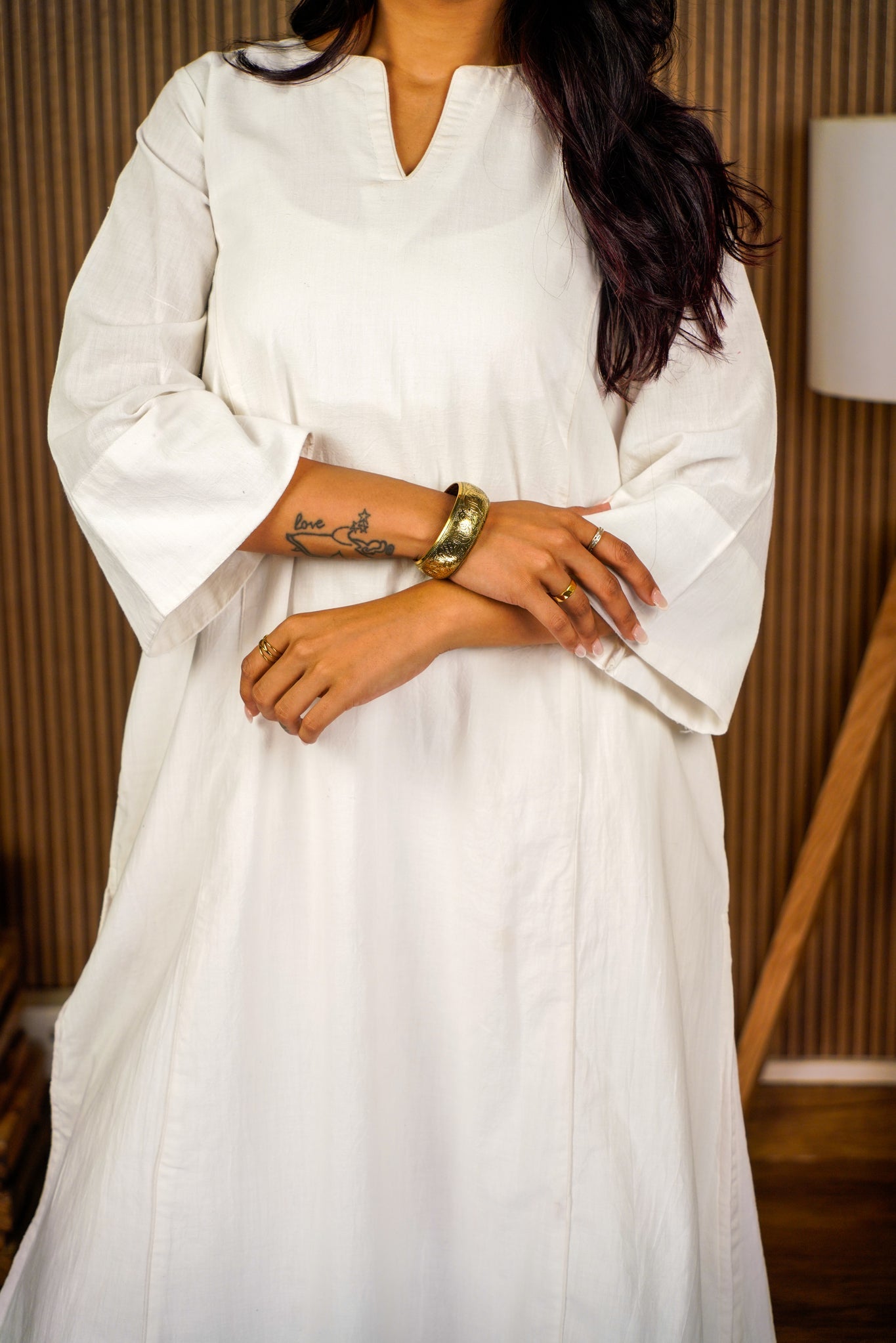 White Kurta and Pants Set - CiceroniKurta SetPrathaa