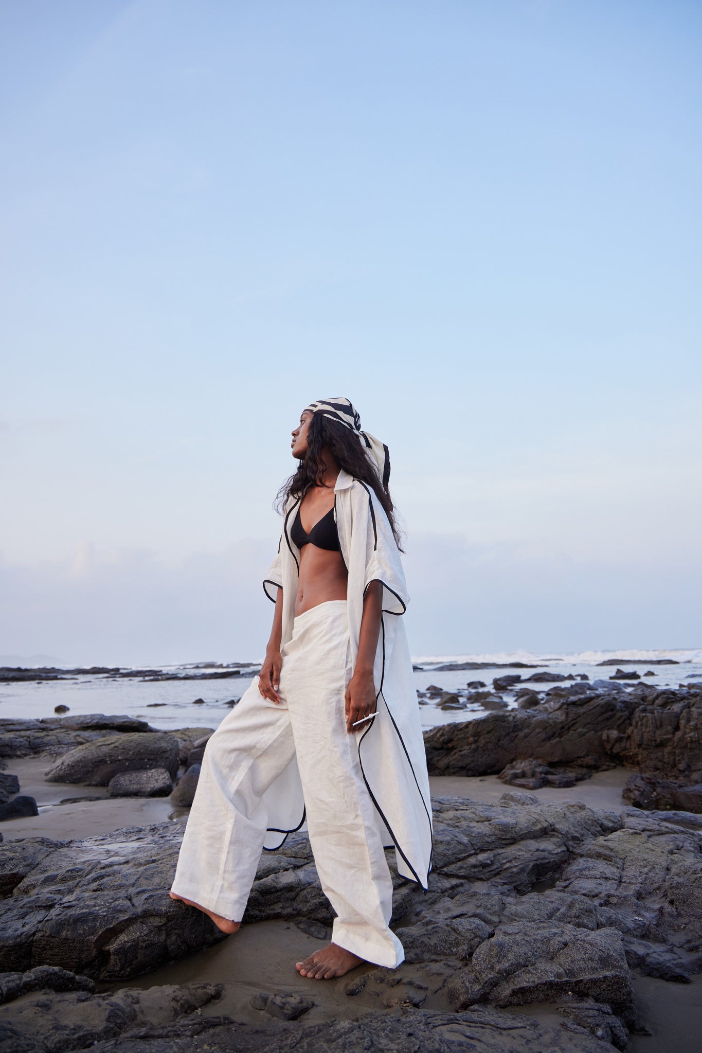 White Linen Pants - CiceroniPantsPriyanca Khanna