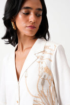 White Taiwo - Embroidered Shirt Dress - CiceroniDressesMadder Much