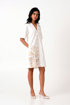 White Taiwo - Embroidered Shirt Dress - CiceroniDressesMadder Much