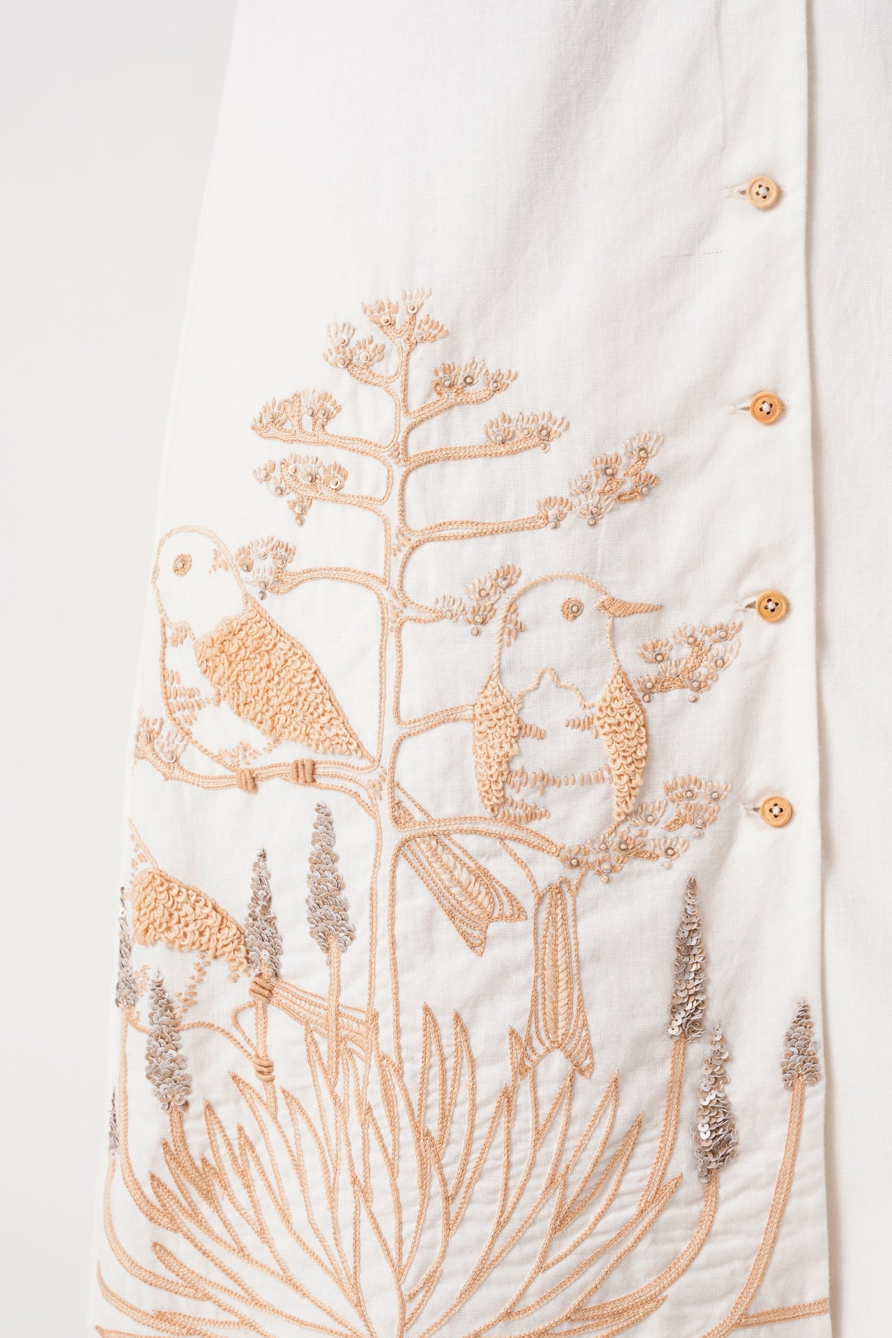 White Taiwo - Embroidered Shirt Dress - CiceroniDressesMadder Much