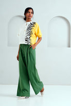 White Terra - Tiger Top + Pleated Long Pants - CiceroniCo - ord SetMadder Much