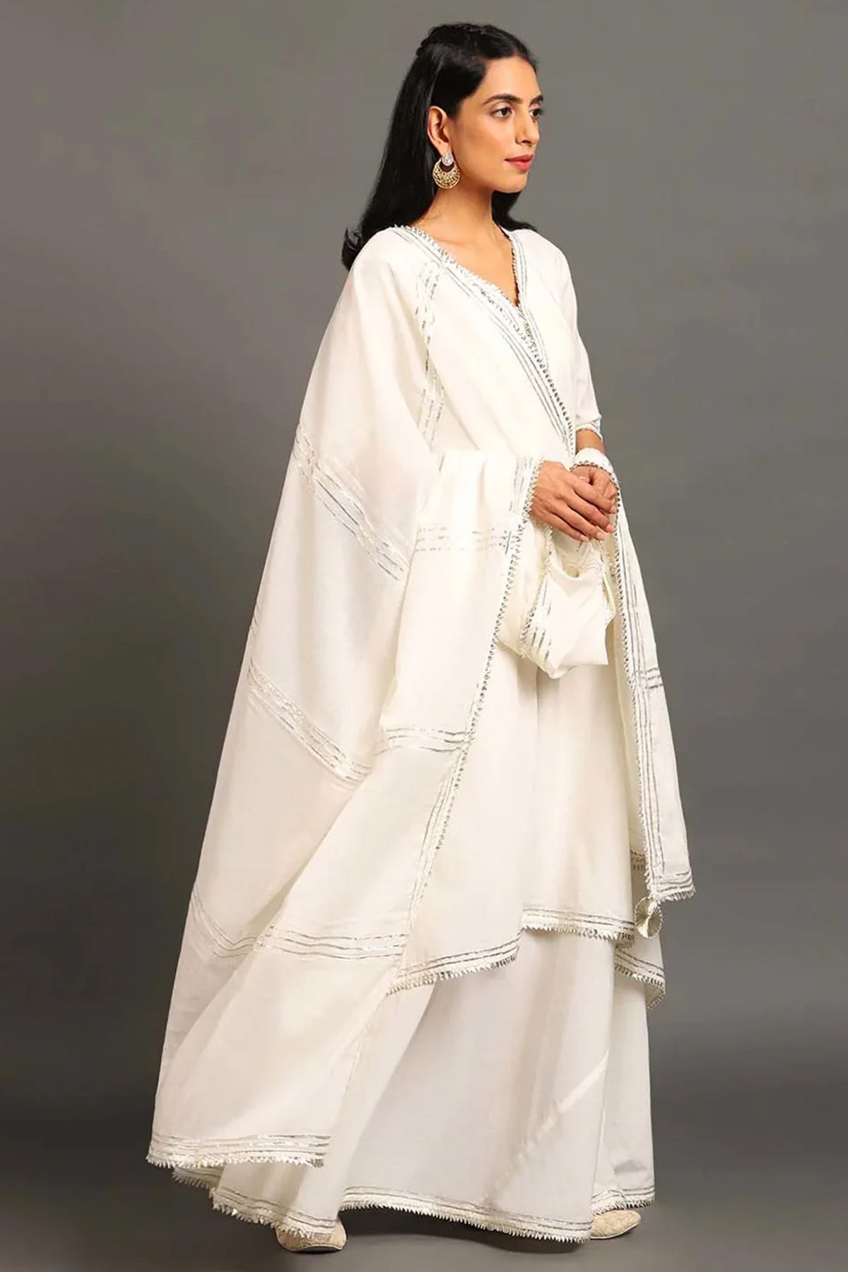 White Zara Double Layered Dress - CiceroniDressesOmaana