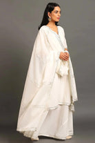 White Zara Double Layered Dress - CiceroniDressesOmaana