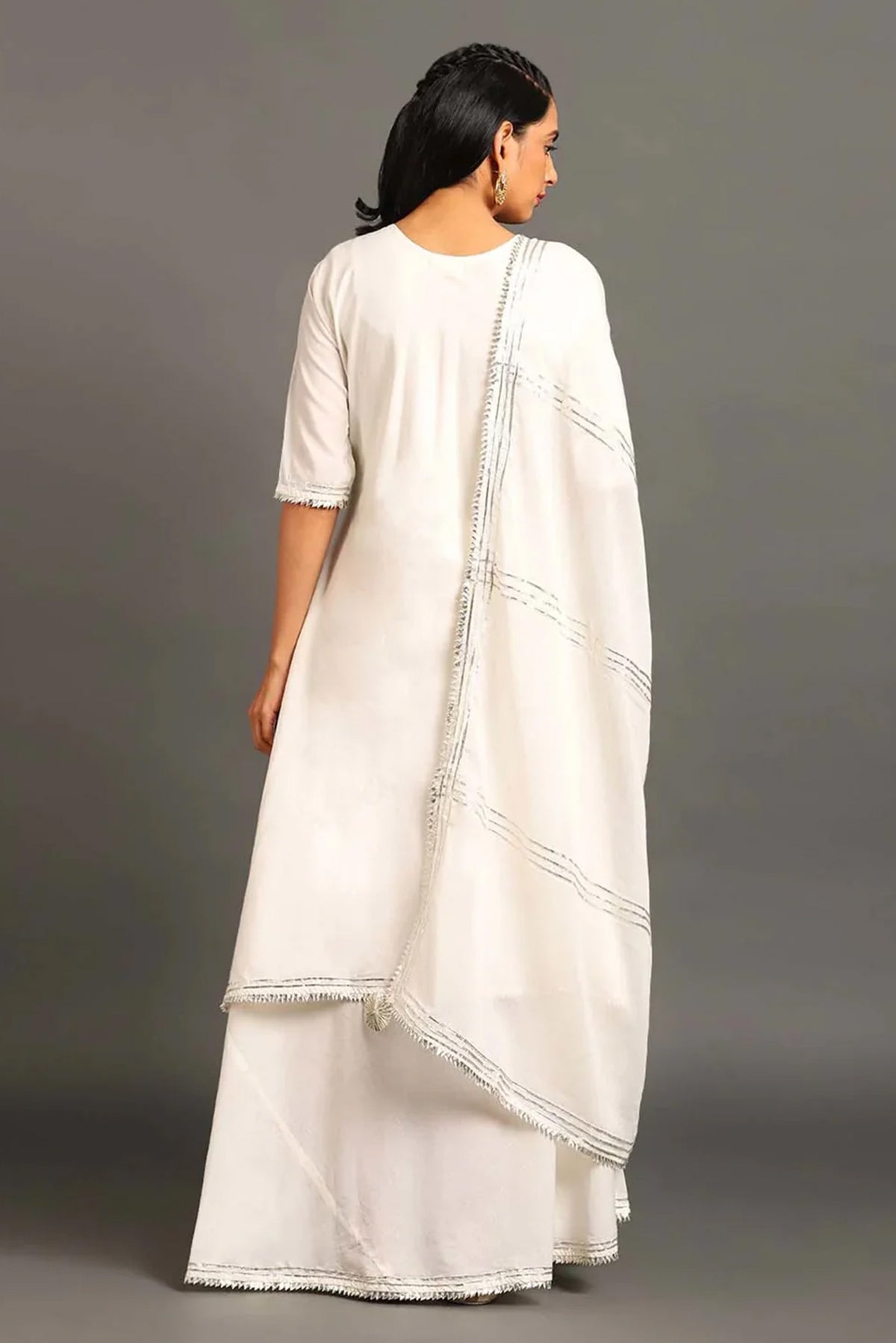 White Zara Double Layered Dress - CiceroniDressesOmaana