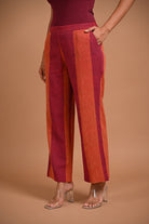 Wide Striped Pants in Red - CiceroniPantsRang by Rajvi