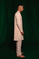 Wildflower Linen Men's Kurta Set - CiceroniKurta Set, Festive WearSaphed