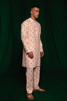 Wildflower Linen Men's Kurta Set - CiceroniKurta Set, Festive WearSaphed