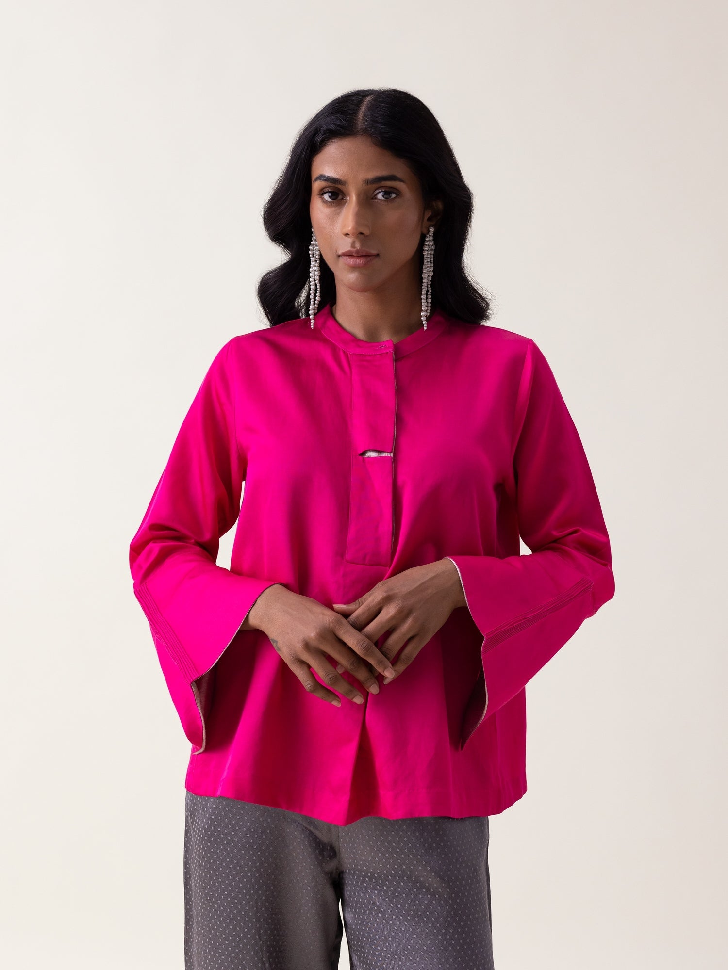 Willow Shirt - Pink - CiceroniWomen ShirtsShades of India