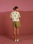 Winglore - Beige Hand Embroidered Parakeets Gilet - CiceroniJacketsWinglore