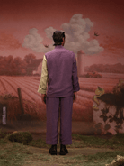 Winglore - Half & Half: Purple flower Hand Embroidered Shirt & Pants - CiceroniCo-ord setWinglore