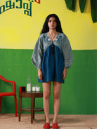 Winglore - Hand Embroidered Linen Crabby V-Neck Dress - CiceroniDressesWinglore