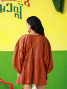 Winglore - Hand Embroidered Seahorses Linen V-Neck Dress - CiceroniDressesWinglore