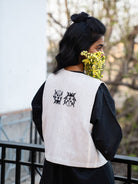 Winglore - Ivory Beige Beetle Weave Handcrafted Gilet - CiceroniJacketsWinglore