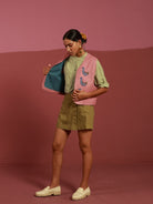 Winglore - Pink Doves Hand Embroidered Gilet - CiceroniJacketsWinglore
