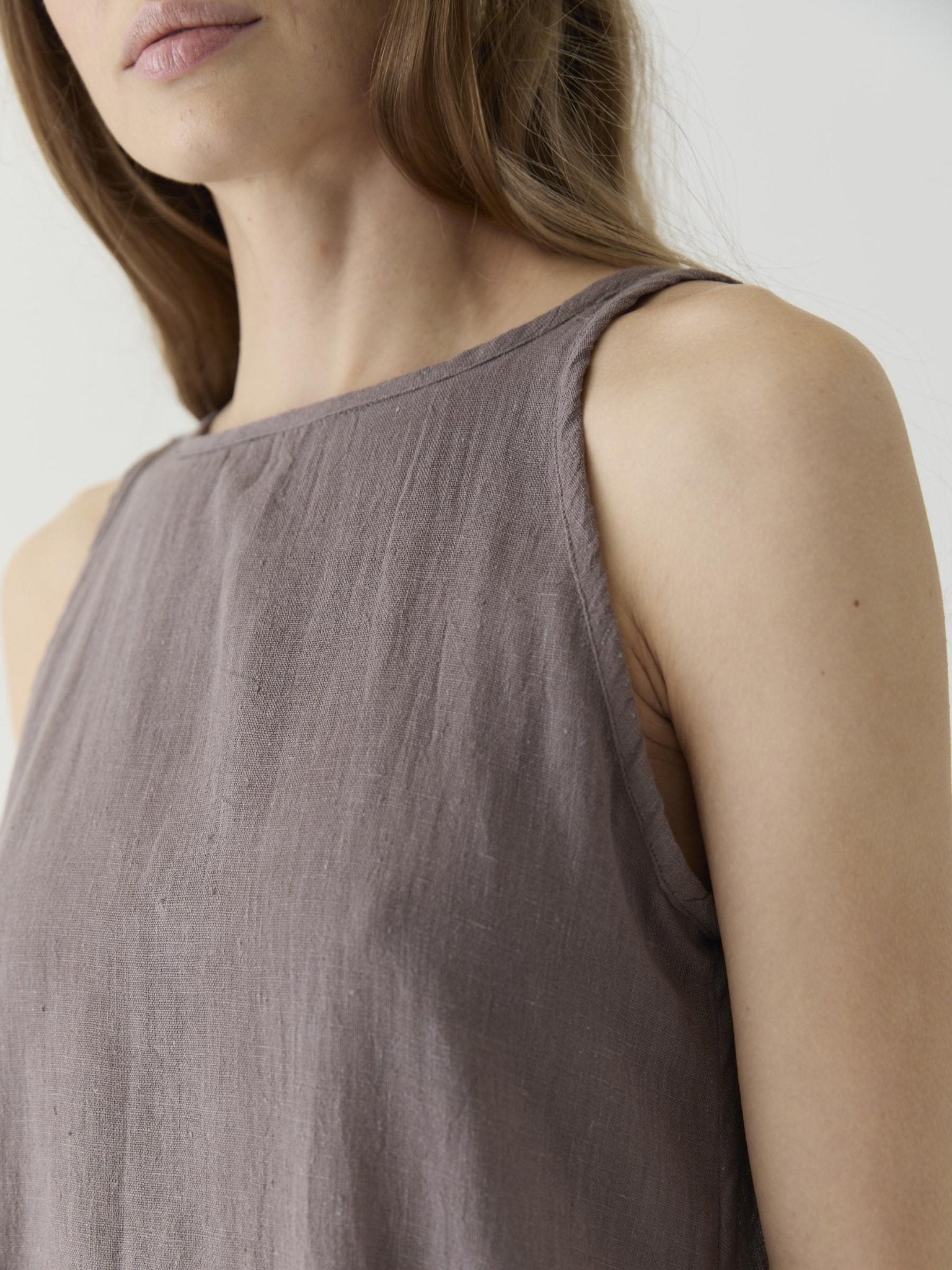 Women's A - Line Maxi Dress - Grayish Brown - CiceroniDressesMareen