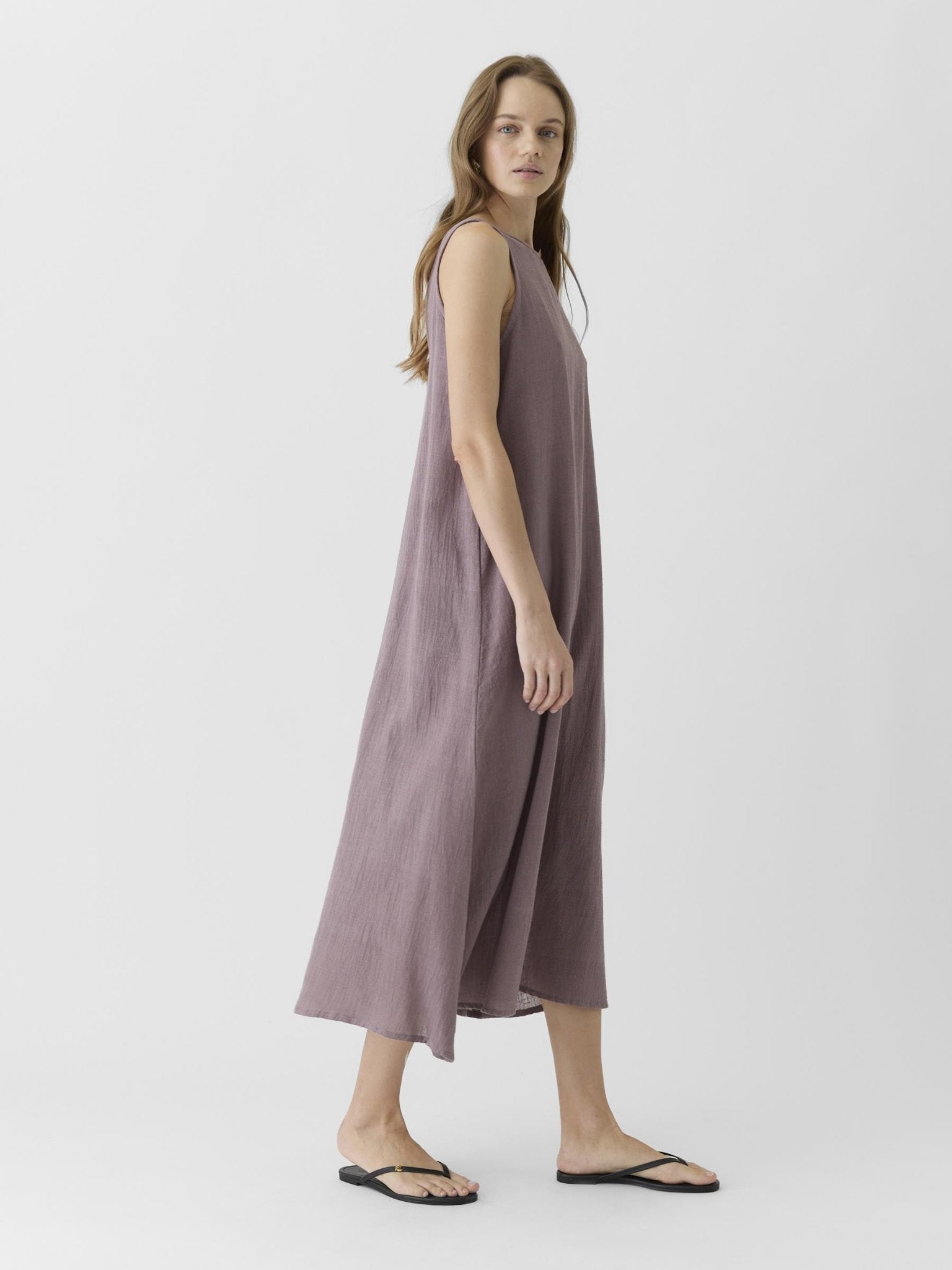 Women's A - Line Maxi Dress - Mauve Purple - CiceroniDressesMareen