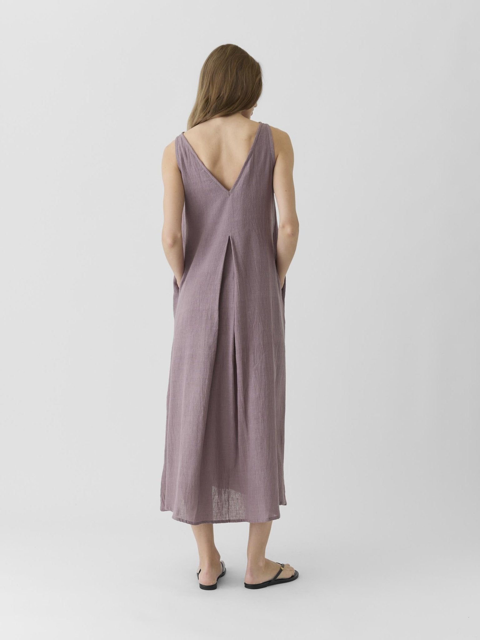 Women's A - Line Maxi Dress - Mauve Purple - CiceroniDressesMareen