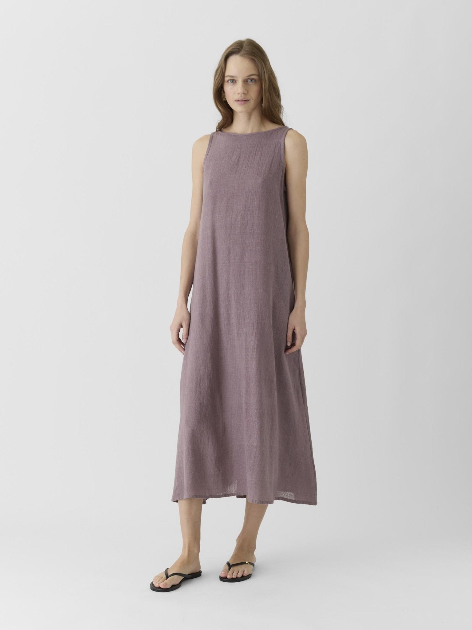 Women's A - Line Maxi Dress - Mauve Purple - CiceroniDressesMareen