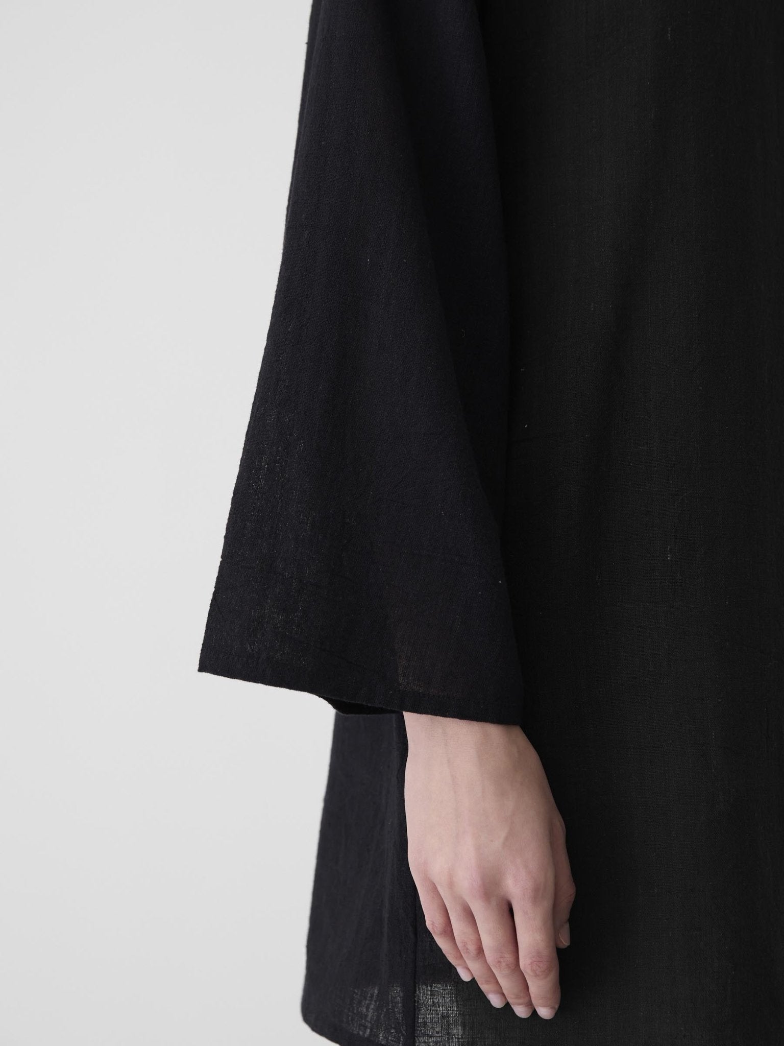 Women's Bell Sleeve Short Dress - Black - CiceroniDressesMareen