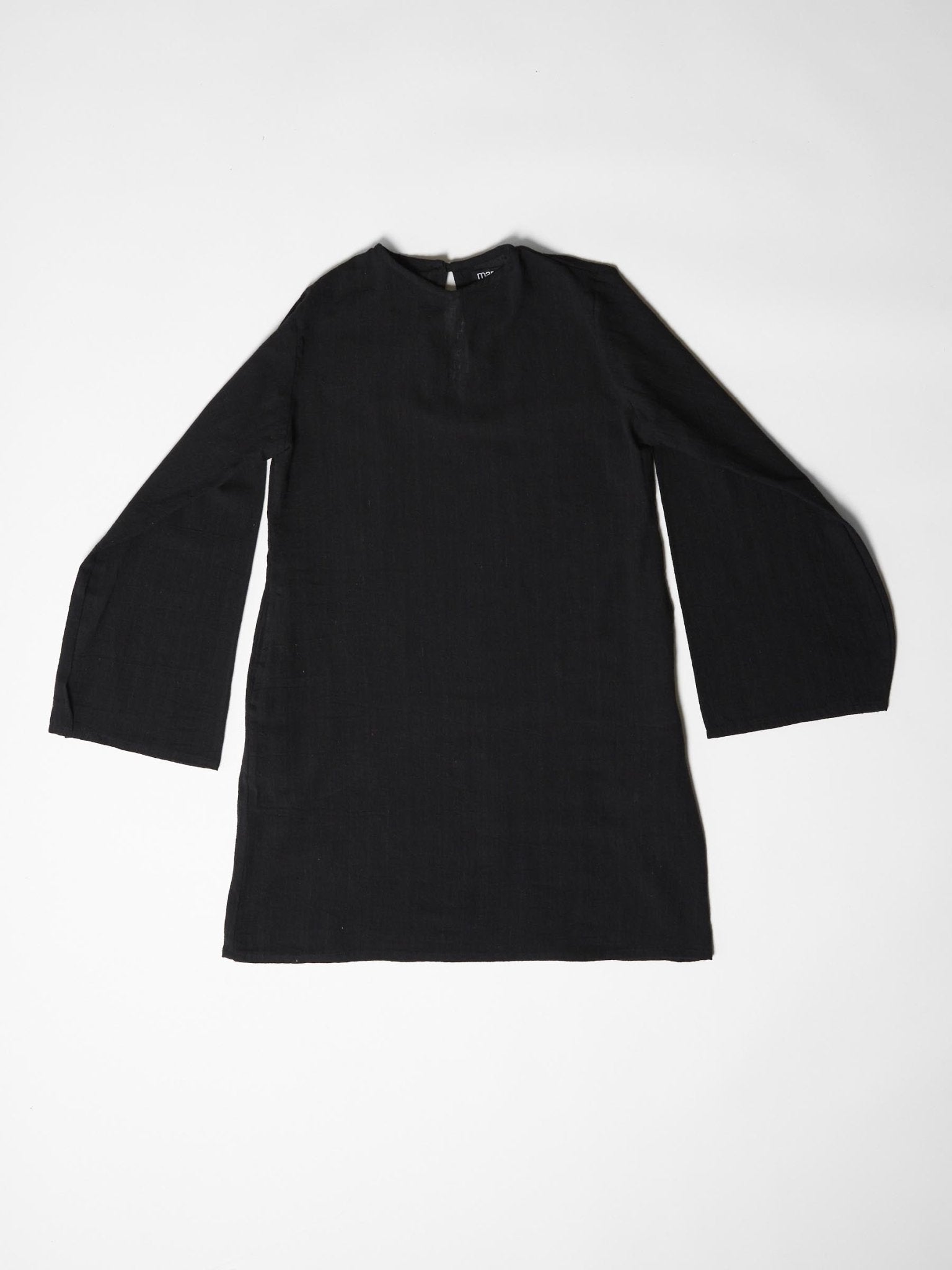 Women's Bell Sleeve Short Dress - Black - CiceroniDressesMareen