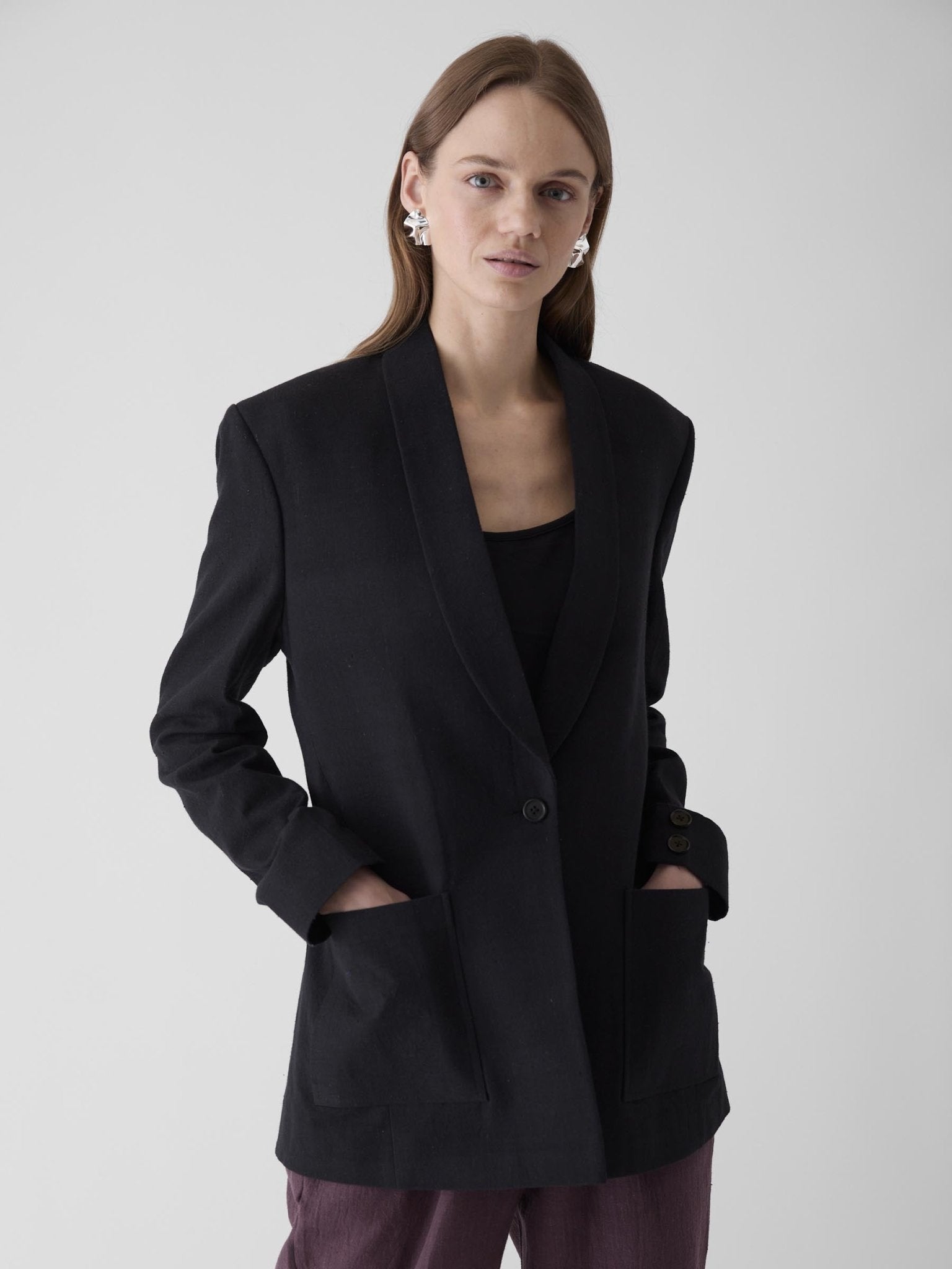 Women's Blazer Black L - Main Image