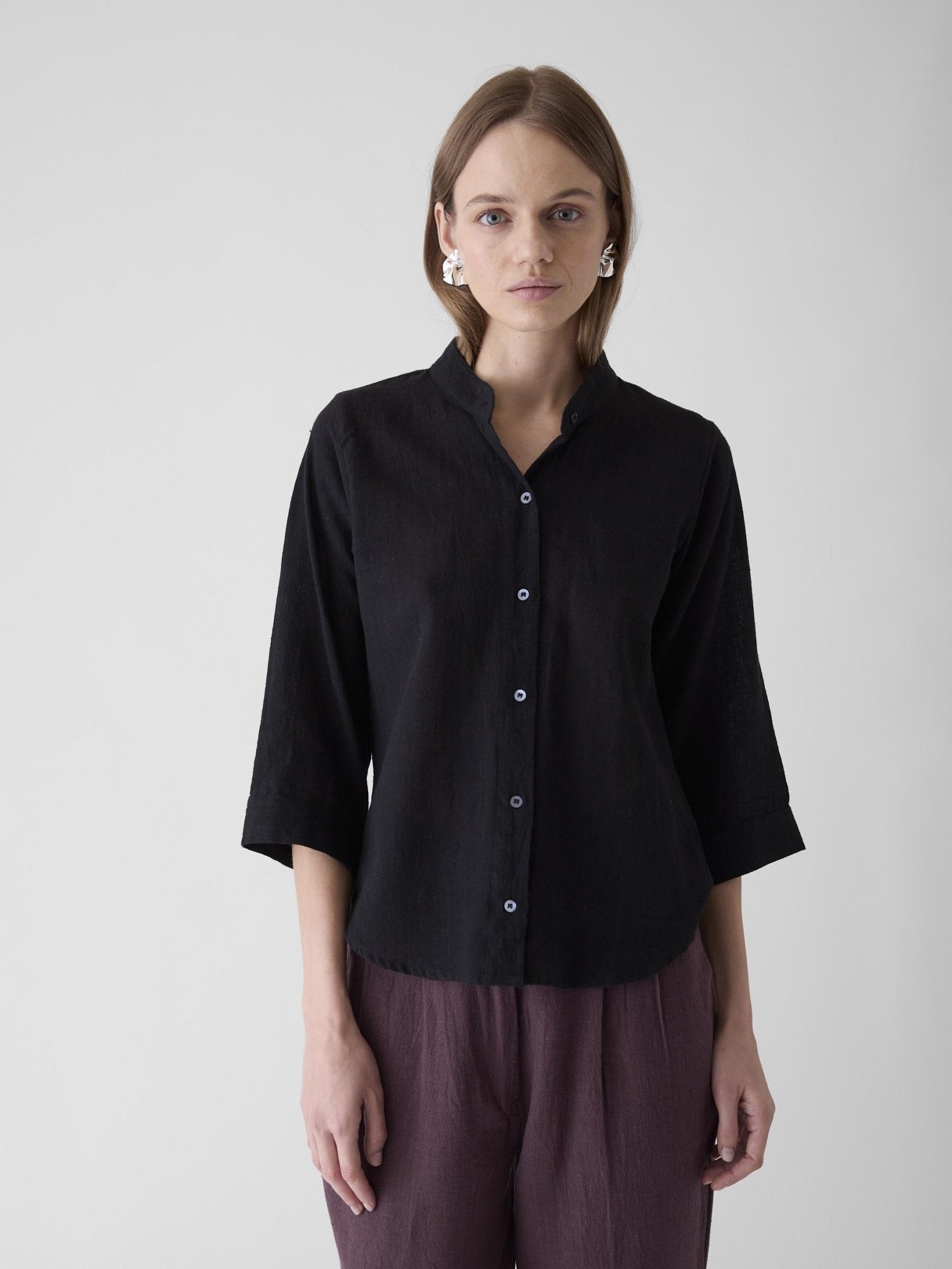 Women's Loose Sleeve Shirt - Black - CiceroniWomen ShirtsMareen
