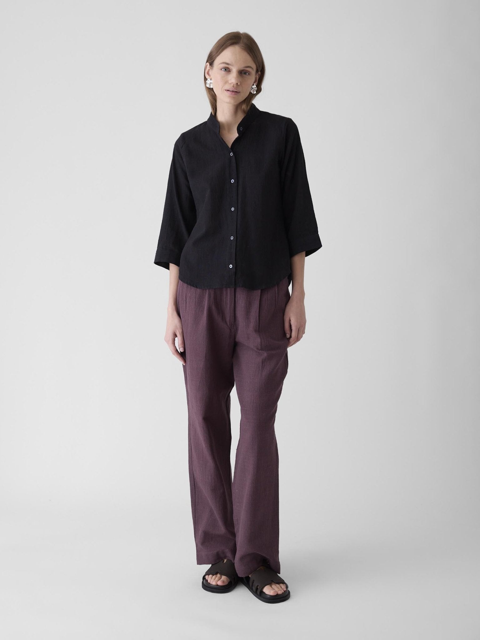 Women's Loose Sleeve Shirt - Black - CiceroniWomen ShirtsMareen