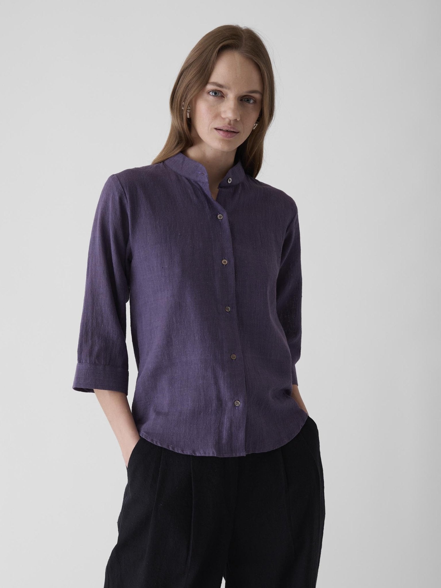 Women's Loose Sleeve Shirt - Plum Purple - CiceroniWomen ShirtsMareen