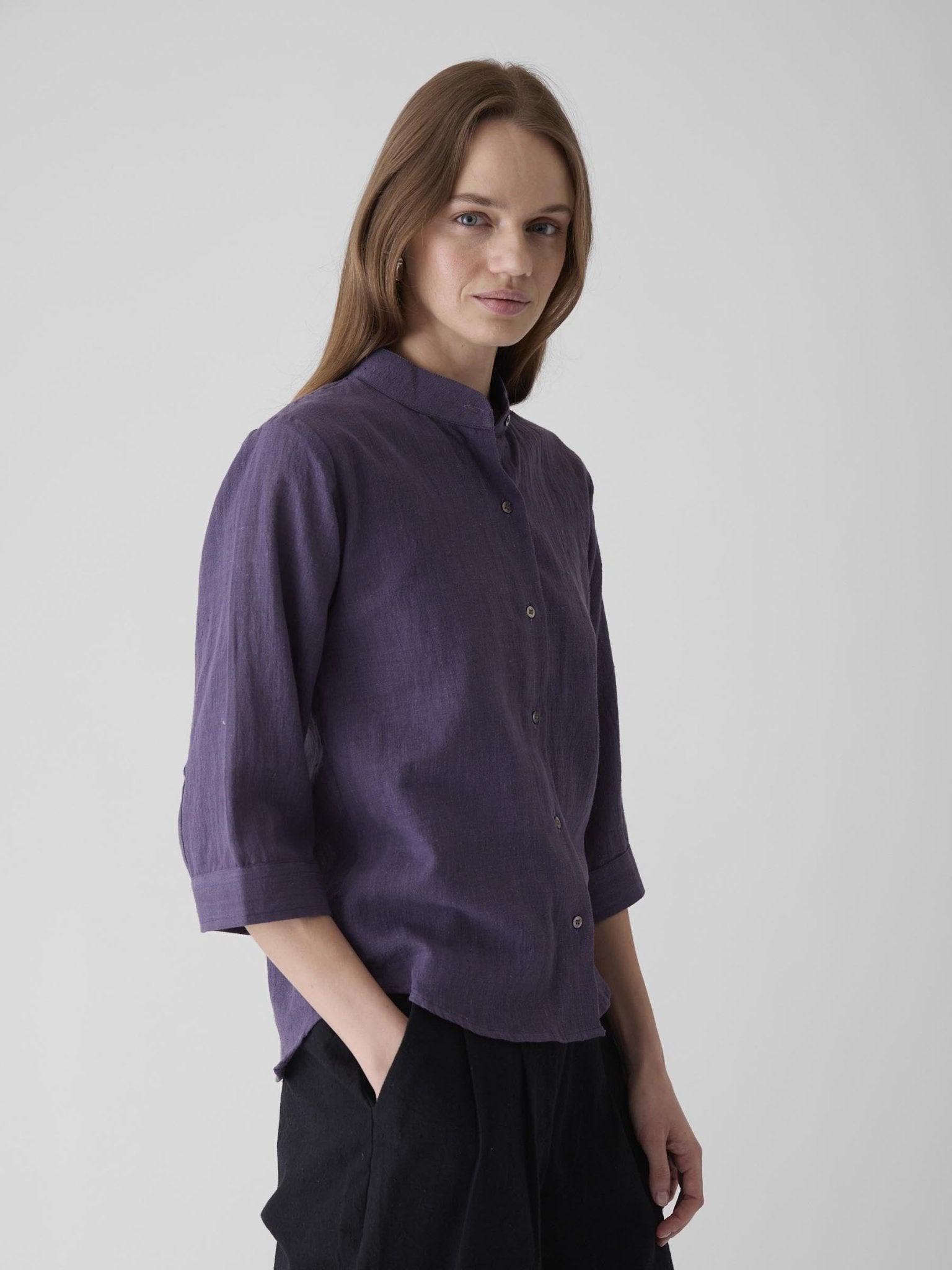 Women's Loose Sleeve Shirt - Plum Purple - CiceroniWomen ShirtsMareen