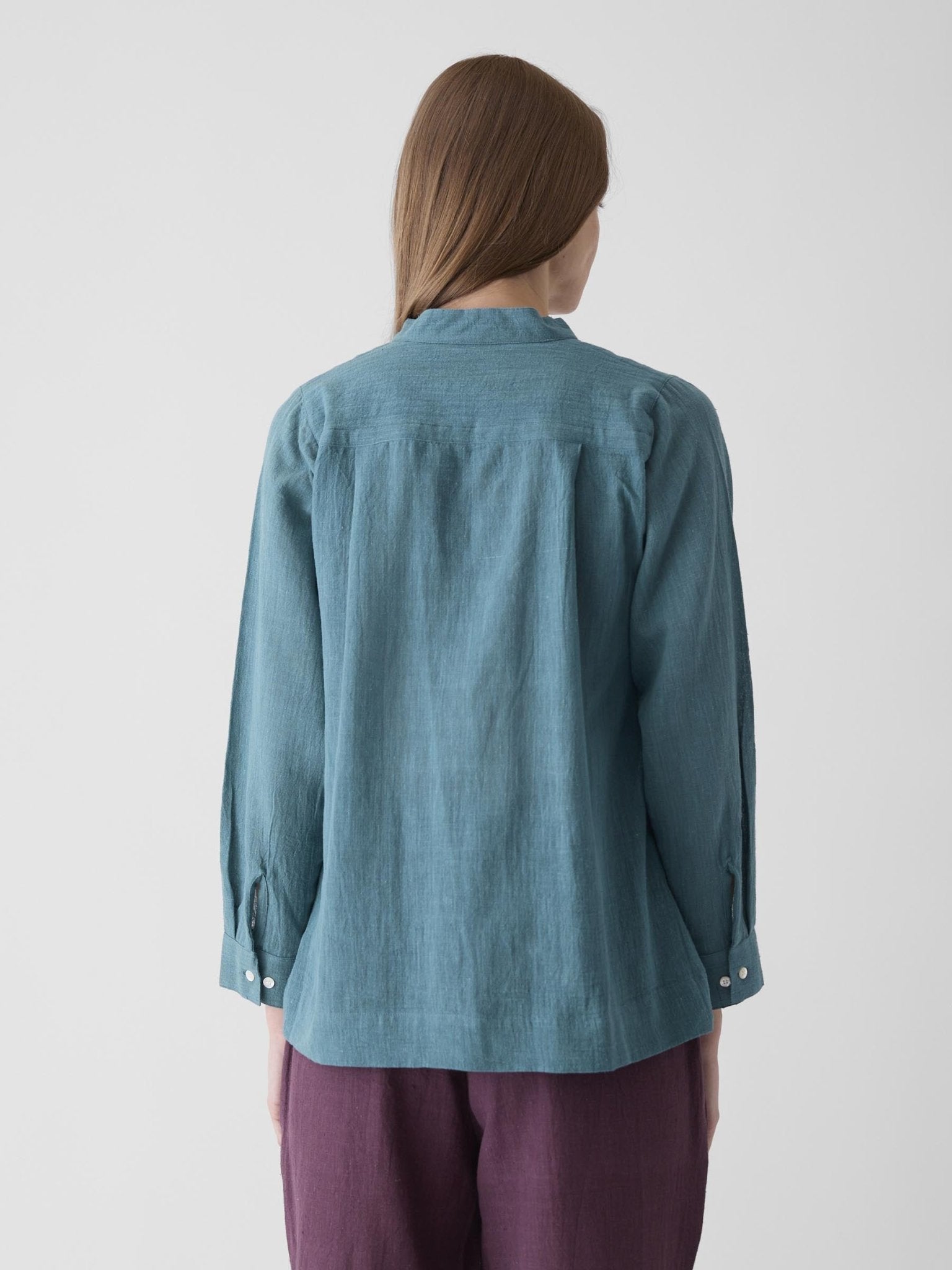 Women's Round Neck Shirt - Dark Cyan Blue - CiceroniWomen ShirtsMareen