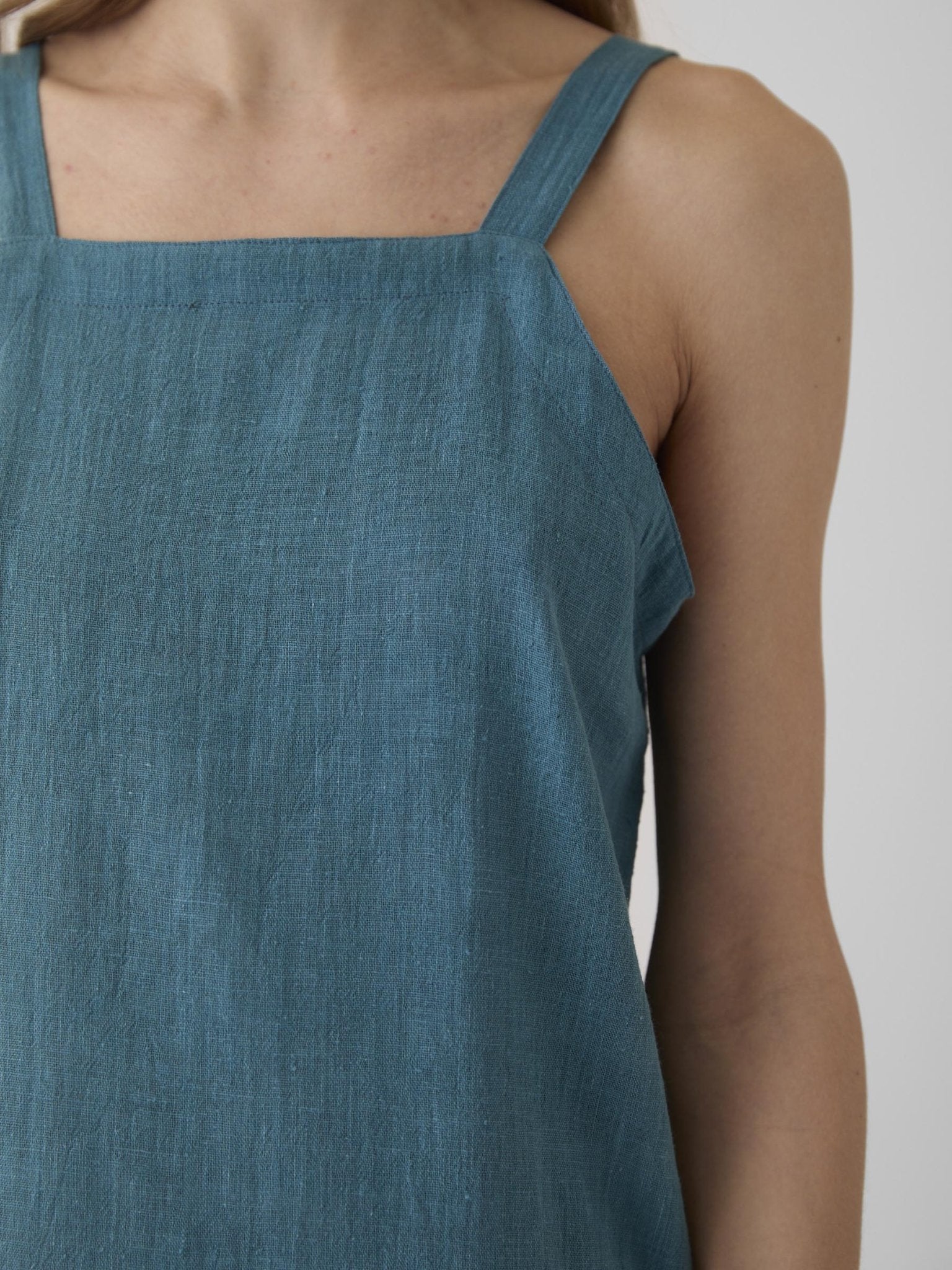 Women's Short Dress - Dark Cyan Blue - CiceroniDressesMareen