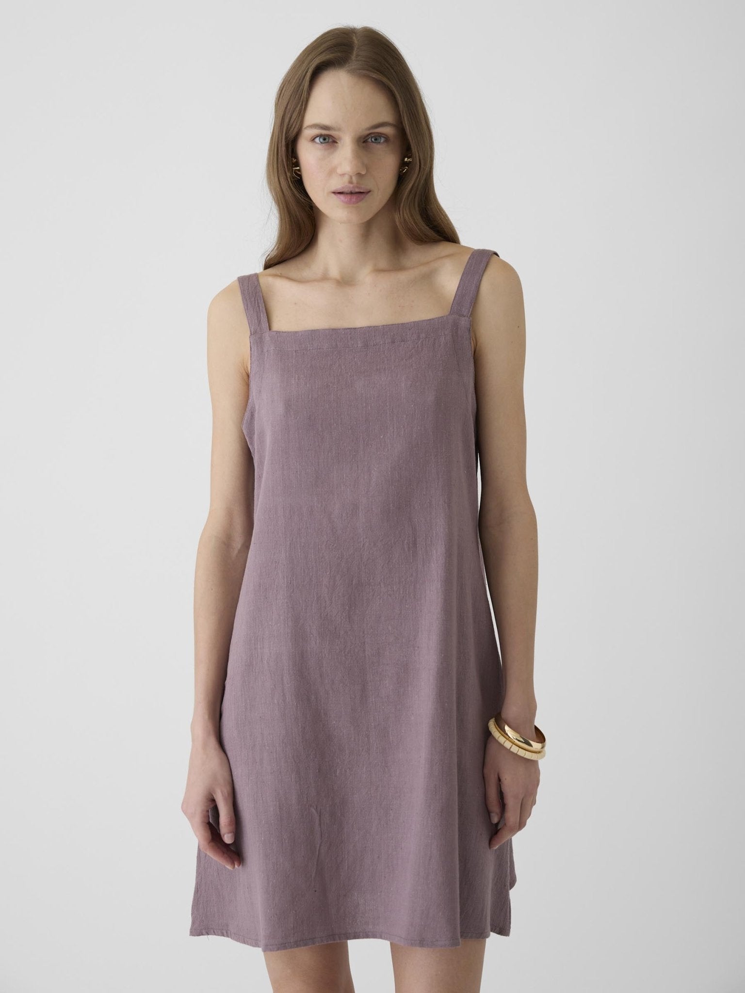 Women's Short Dress - Mauve Purple - CiceroniDressesMareen