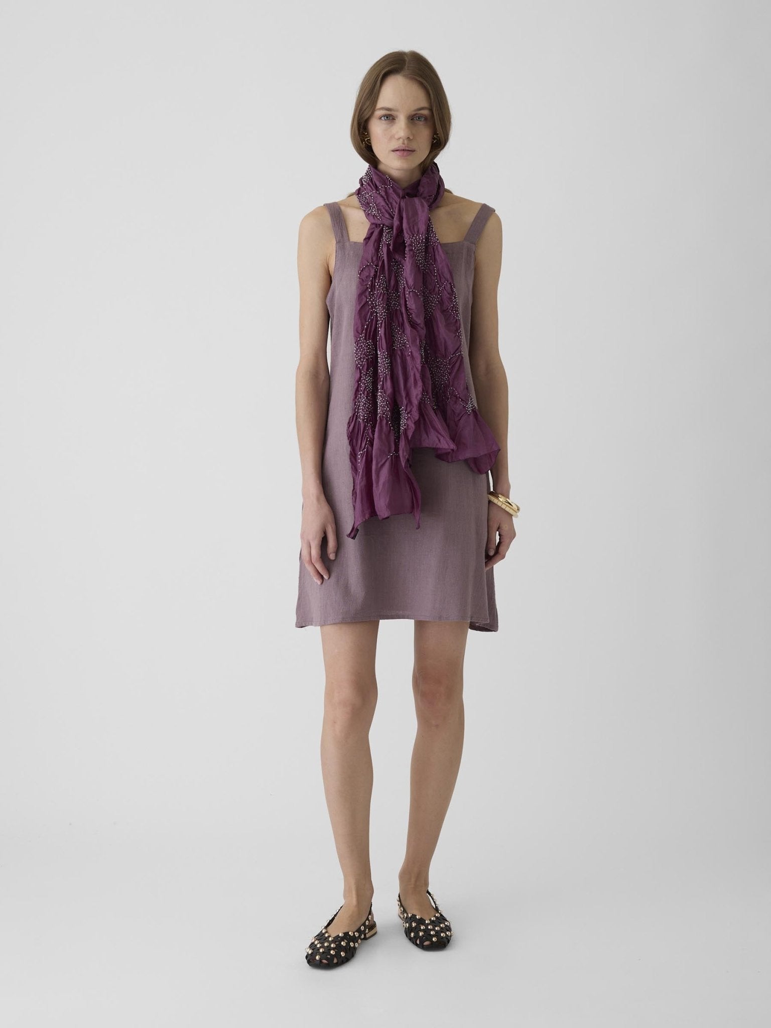 Women's Short Dress - Mauve Purple - CiceroniDressesMareen