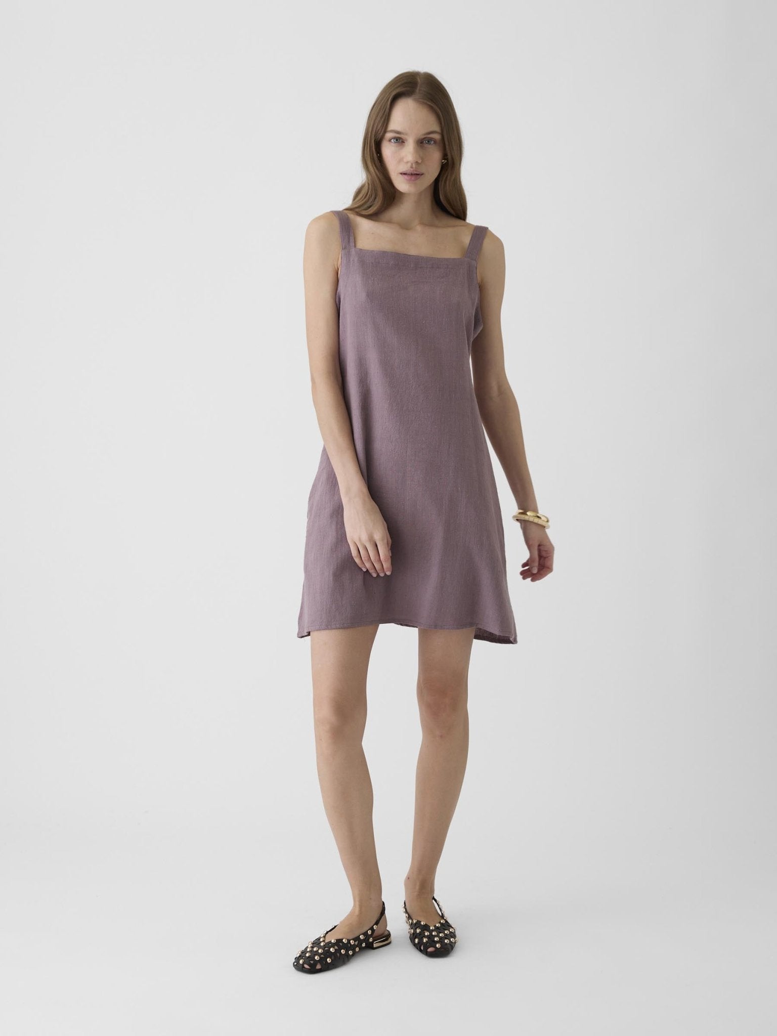 Women's Short Dress - Mauve Purple - CiceroniDressesMareen