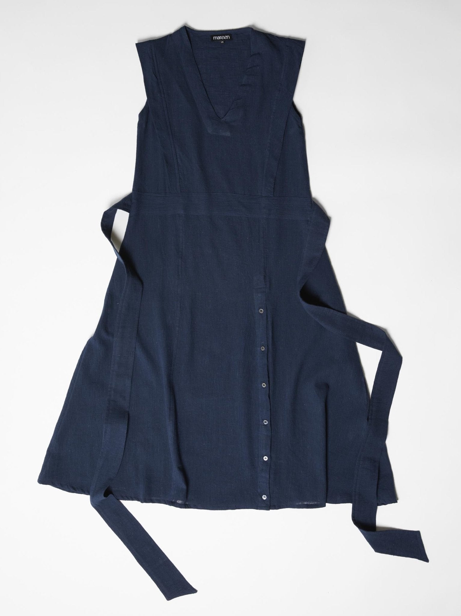 Women's Slit Dress - Navy Blue - CiceroniDressesMareen