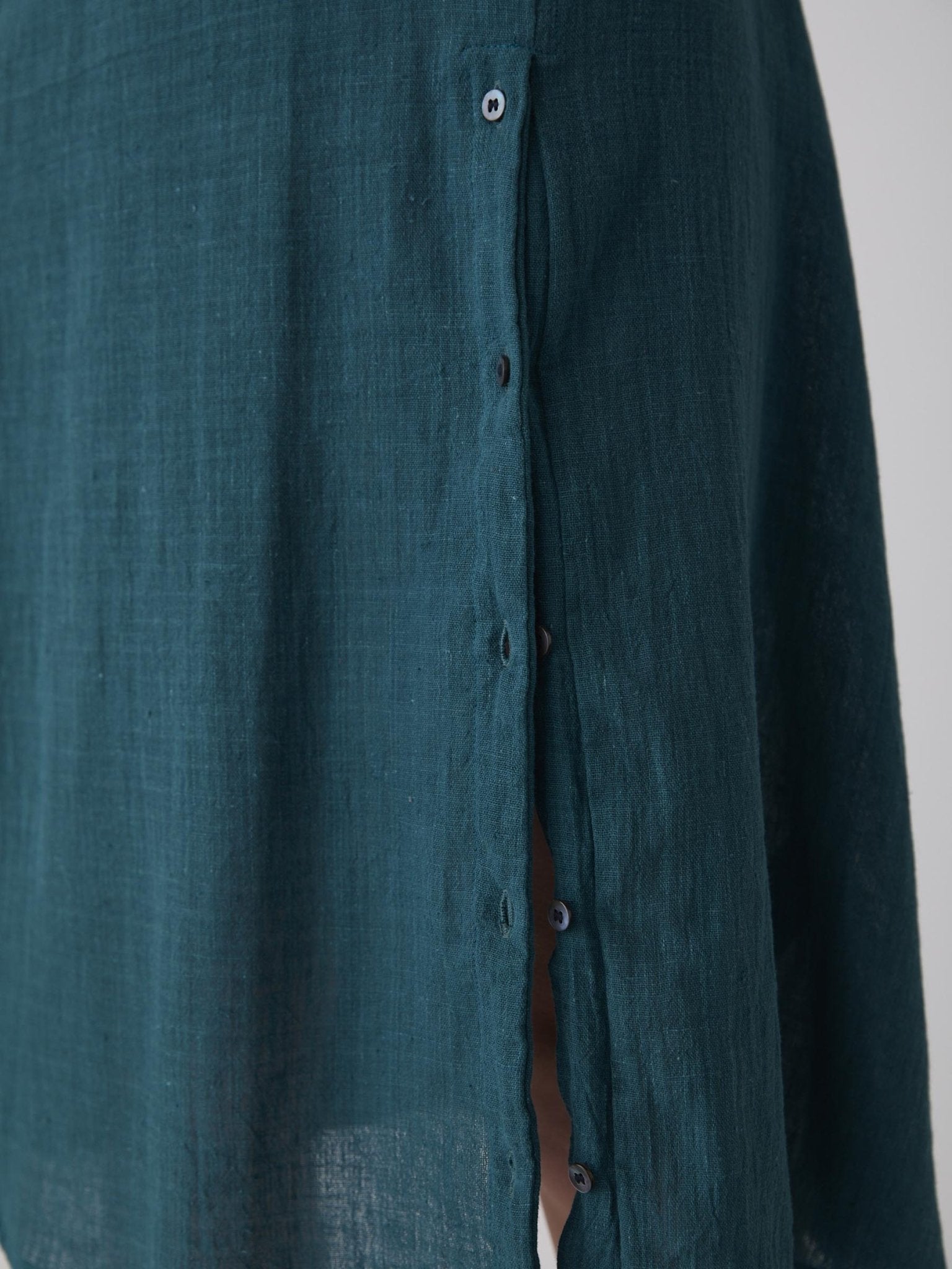 Women's Slit Dress - Teal Green - CiceroniDressesMareen
