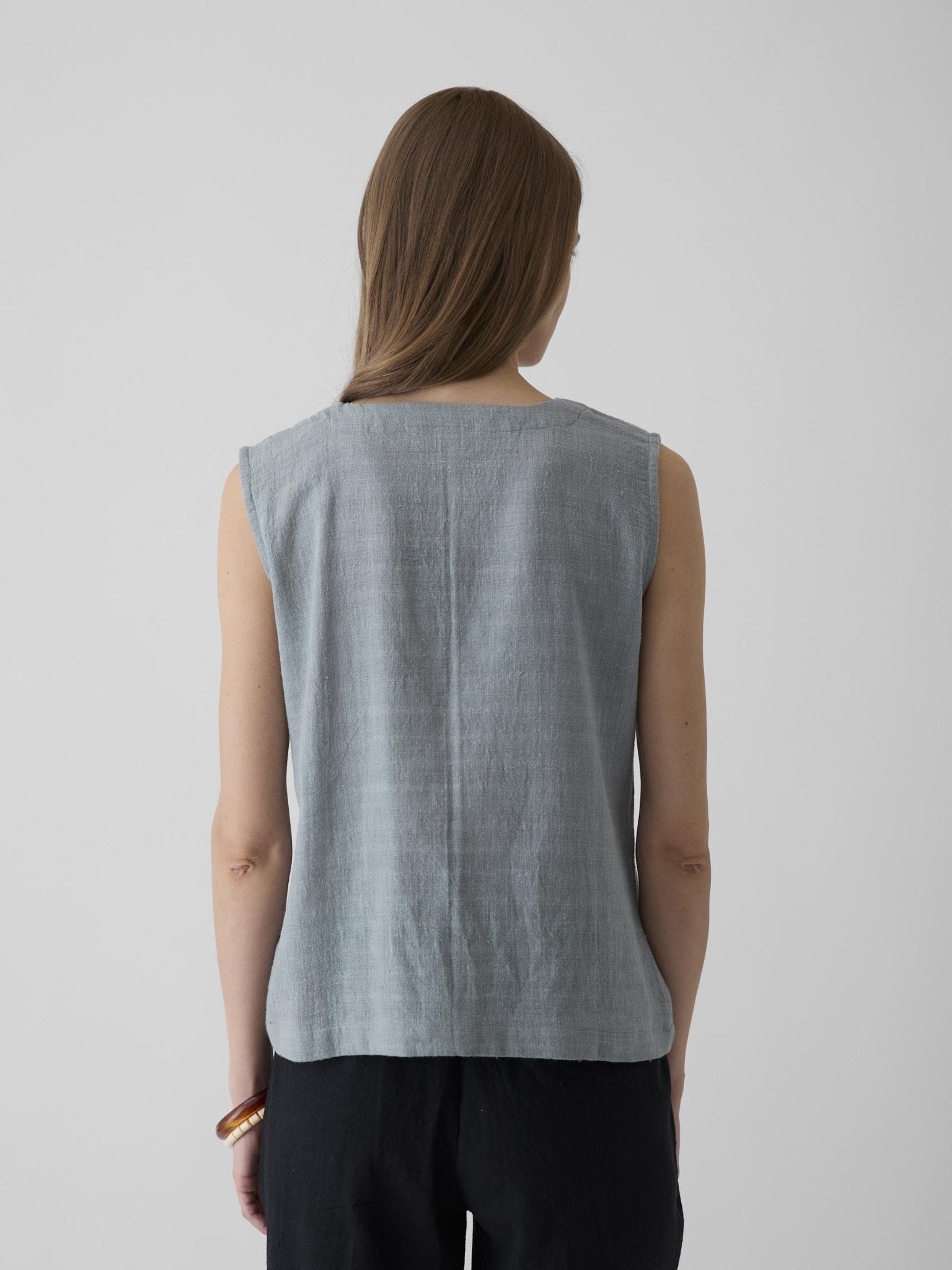 Women's V - Neck Crop Top - Greenish Gray - CiceroniTopsMareen