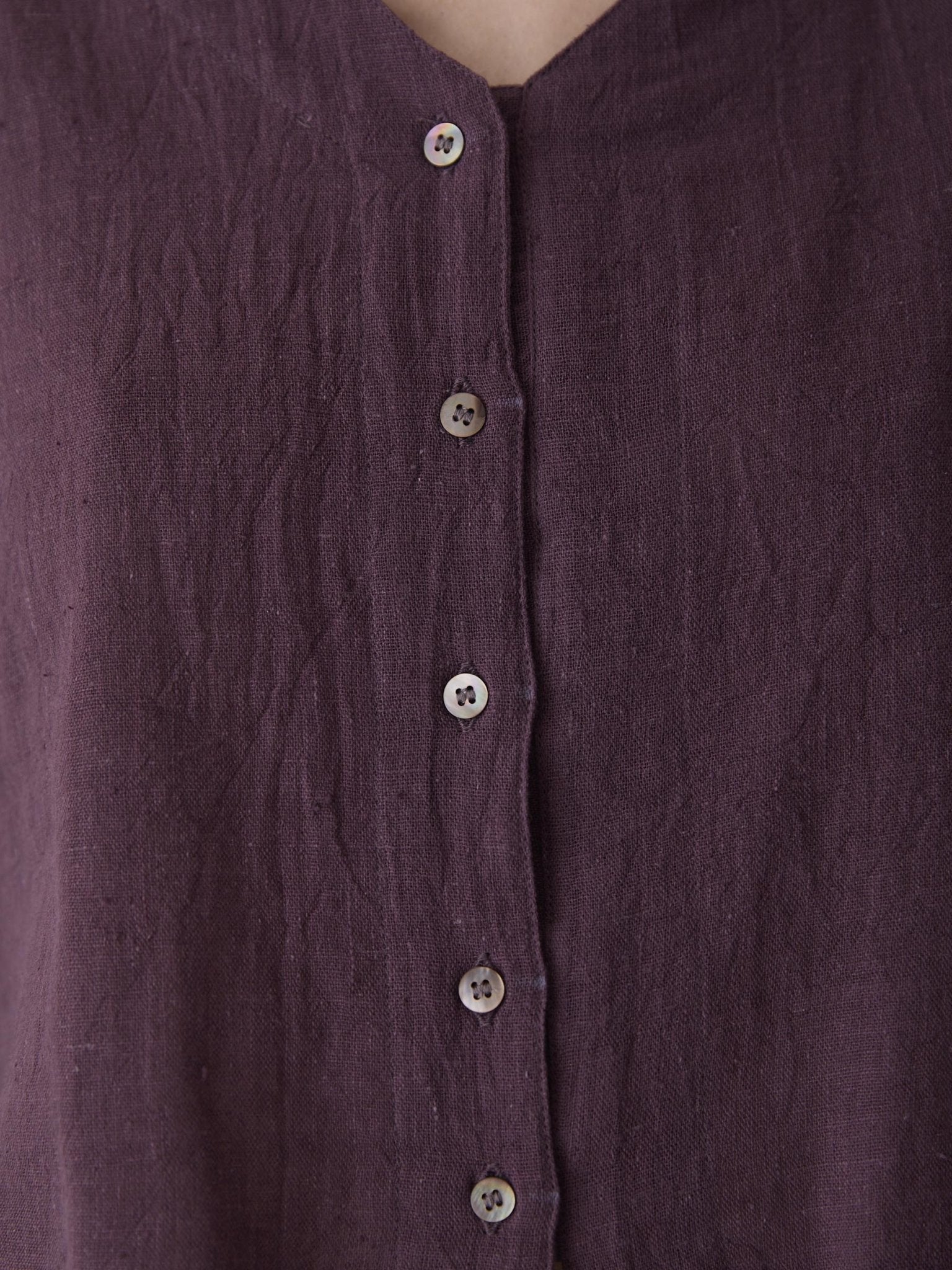 Women's V - Neck Shirt - Aubergine Purple - CiceroniWomen ShirtsMareen