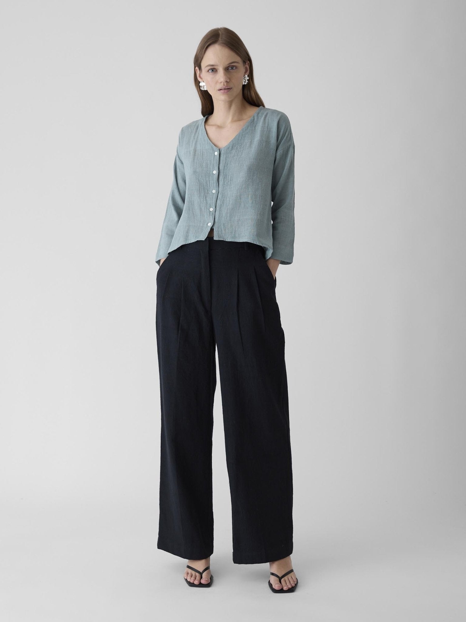 Women's V - Neck Shirt - Mint Green - CiceroniWomen ShirtsMareen